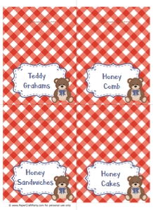 0082 Teddy Bear Food Tents: 0082 Teddy Bear Food Tents
