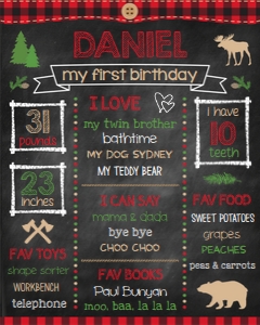 Lumberjack 16x20 Chalkboard: Lumberjack Chalkboard 0030