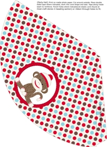 Sock Monkey Hat 2: Sock Monkey Red Party