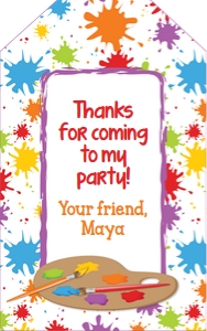 0031 Art Party Red Gift Tags design preview