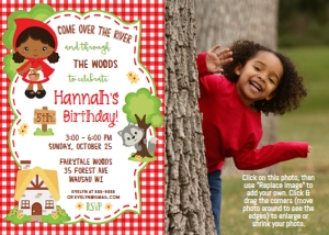 Red Riding Hood PHOTO Invite 0027 design preview
