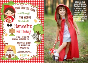 Red Riding Hood PHOTO Invite 0027 design preview