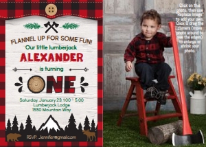 Lumberjack PHOTO Invite: Page > for ages 2-5 0030: Lumberjack Photo Invite 0030