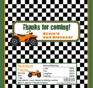 ATV Hershey Bar Wrap 0041: ATV Party 0041