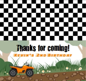 ATV Treat Bag Topper 0041: ATV Party 0041