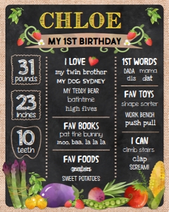 Farmers Market 8x10 Chalkboard: Farmers Market Chalkboard 0015