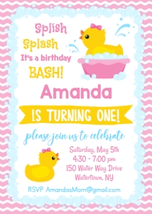 Rubber Ducky Invite 0089B design preview