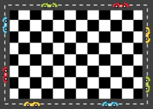 Race Car Invite Backside 0062: Race Car Invitation 0062