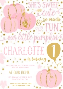 Pumpkin Invitation #470 design preview