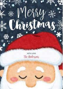 Christmas Santa Card - 5x7"- C27: Christmas Santa Card - 5x7"- C27