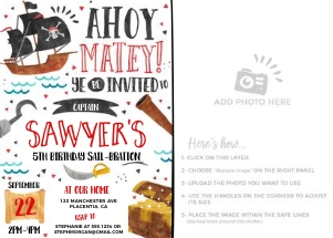 Pirate Photo Invitation - #409 design preview