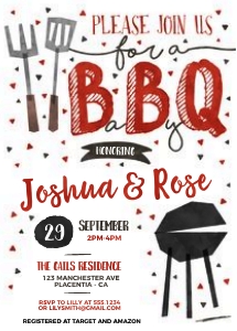 BBQ BS 5x7" #201: BBQ Red BS #201