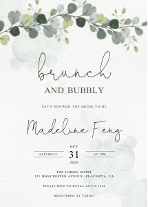 BDS007 Bridal Shower Invite design preview