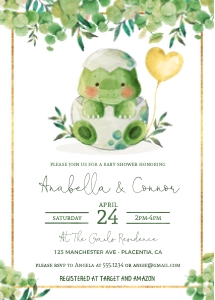 Dino BS Greenery 5x7"#205: Dino BS Greenery #205