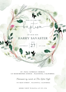 BRS012 Greenery Baptism design preview