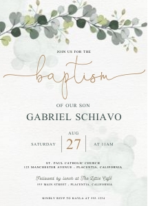 BP007 Greenery Baptism design preview