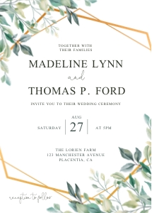 WD002 Wedding Invitation: WD002 Wedding Invitation
