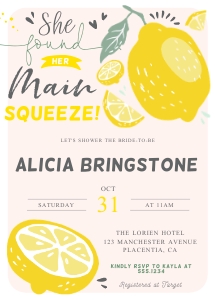 Main Squeeze Bridal Shower: Main Squeeze Bridal Shower