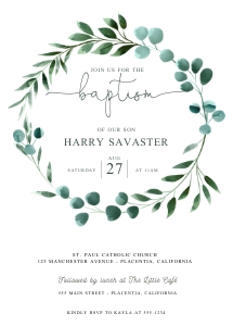 BP024 Greenery Baptism design preview