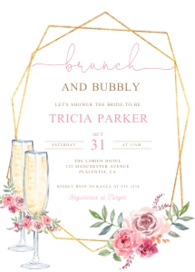 BDS025 Bridal Shower invite design preview