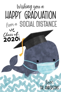 Whale Graduation Card SD - No Fold design preview