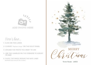 5x7" Photo - Merry Christmas C011 - Xmas Card - No fold: 5x7" Photo - Merry Christmas C011 - Xmas Card - No fold