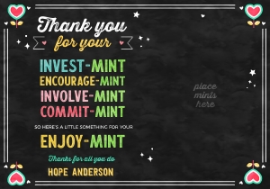 V017 - Valentine's Day Mint Card design preview
