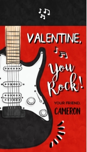V019 - Valentine You Rock Tag design preview