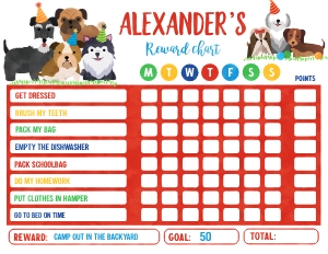 Puppy Reward Chart RC004: Puppy Reward Chart RC004