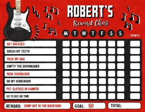 Guitar Reward Chart RC007 design preview