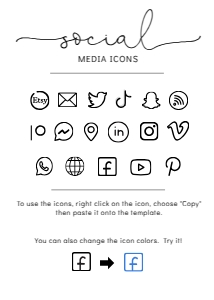 Social Media Icons: Snap and Share Card - BU001