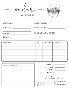 Order Form 8.5x11" - BU001 design preview