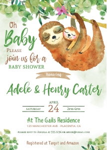 Sloth BS Greenery - 5x7"- #226: Sloth BS Greenery - #226