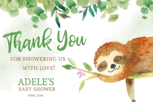 Sloth Baby Shower - TUCard - #226: Sloth Baby Shower Bundle - #226