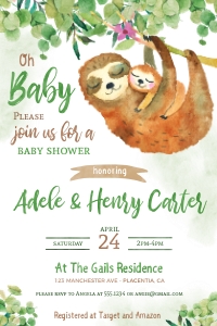 Sloth BS Greenery - 4x6"- #226: Sloth BS Greenery - #226