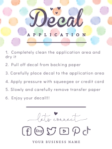 Decal Application 3x4" - BU011 design preview