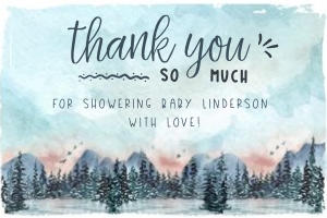 Adventure Baby Shower TU Card - 4x6"- #242: Adventure Baby Shower Bundle #242
