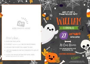 Halloween Photo Invite 7x5"- 503: Halloween Photo Invite 7x5"- 503