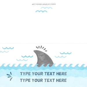 Shark Party Food Card - #463: Shark Party Food Card - #463