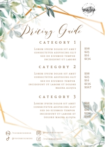 Price List 5x7" - BU017 design preview