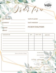 Order Form 8.5x11" - BU0178.5 x 11 design preview