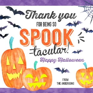 Halloween Square Tags - H005: Halloween Square Tags - H005