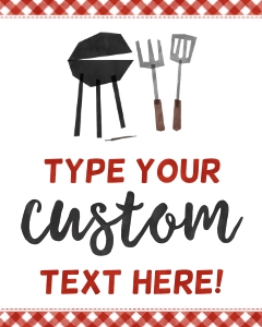 BBQ 8x10" sign - 201: BBQ 8x10" sign - 201