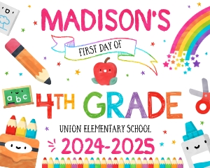 Rainbow First Day Of School - SC001 design preview