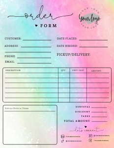 Order Form 8.5x11" - BU020 design preview