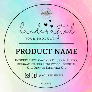 Round Product Label 2.5 inches - BU020 design preview