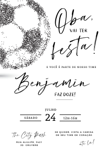 Convite Futebol Minimalista 10x15cm - #512 design preview