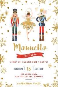 Convite Quebra Nozes - 10x15 - #501: Convite Quebra Nozes - 10x15 - #501