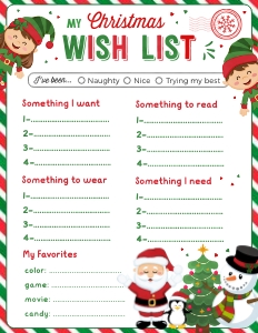 Christmas Wish List - CH008 design preview