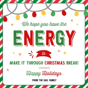 Battery Christmas Gift Tags - TG025: Battery Christmas Gift Tags - TG025